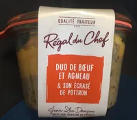 Duo de bœuf et agneau & son écrasé de potiron
