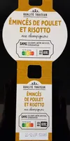 Émincés de poulet et risotto aux champignons