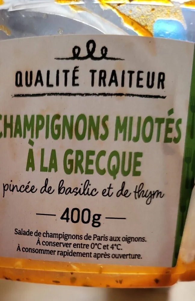 Champignon mijotés a la grecque