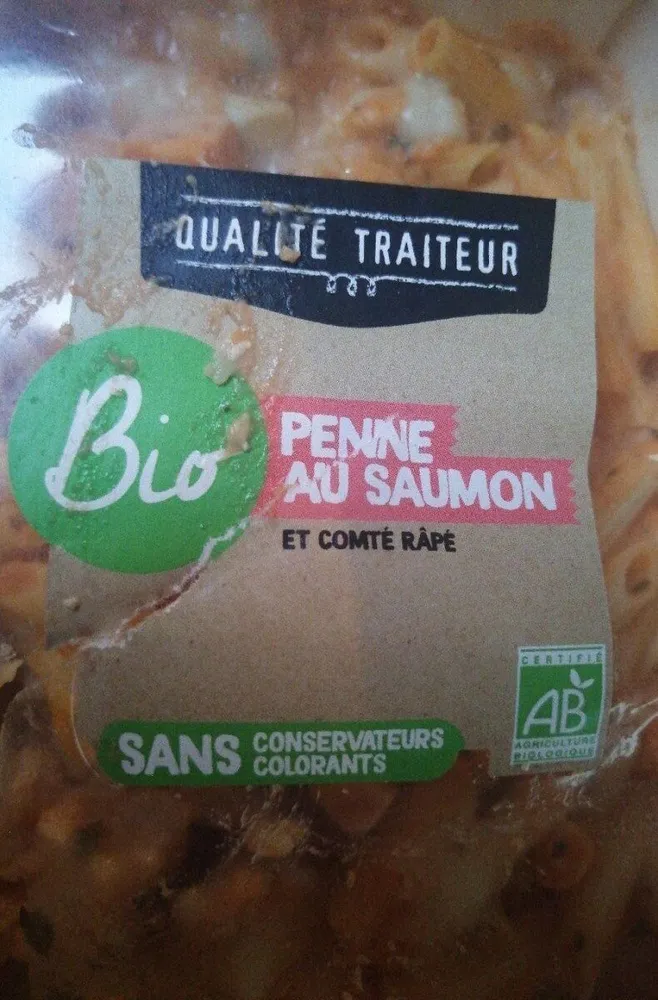 Penne au saumon et comté râpé