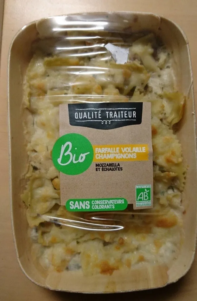 Farfalles volaille champignons