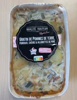Gratin de pommes de terre, poireaux, chèvre