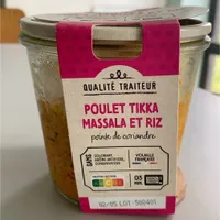 POULET TIKKA MASSALA ET RIZ pointe de coriandre