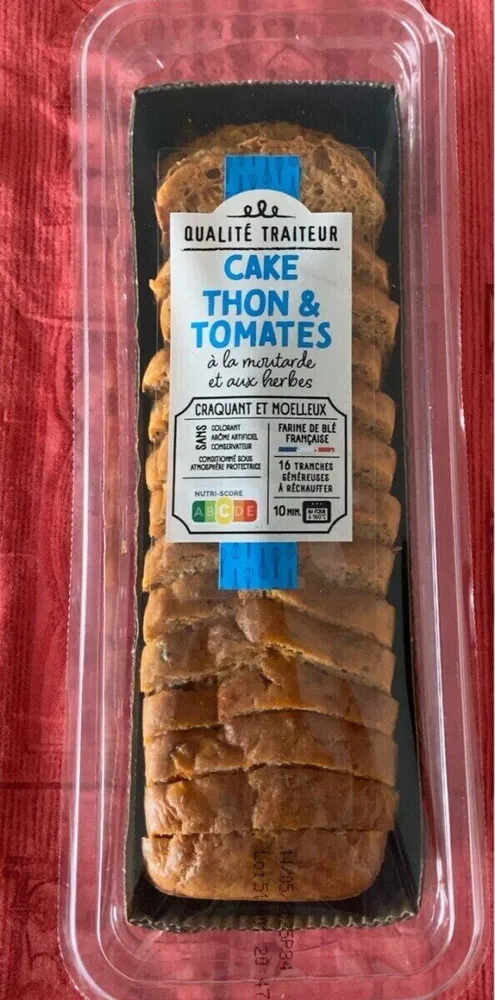 CAKE THON & TOMATES à la moutarde et aux herbes