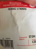 Merguez d'agneau