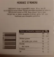 Merguez d'agneau