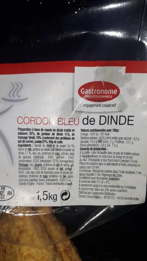 Cordon bleu de dinde