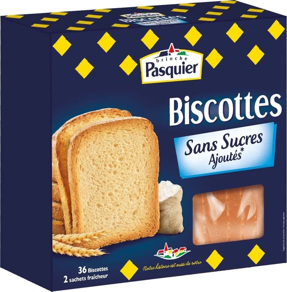 Biscottes sans sucres ajoutés