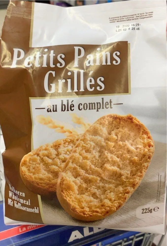 Petits pains grillés au blé complet