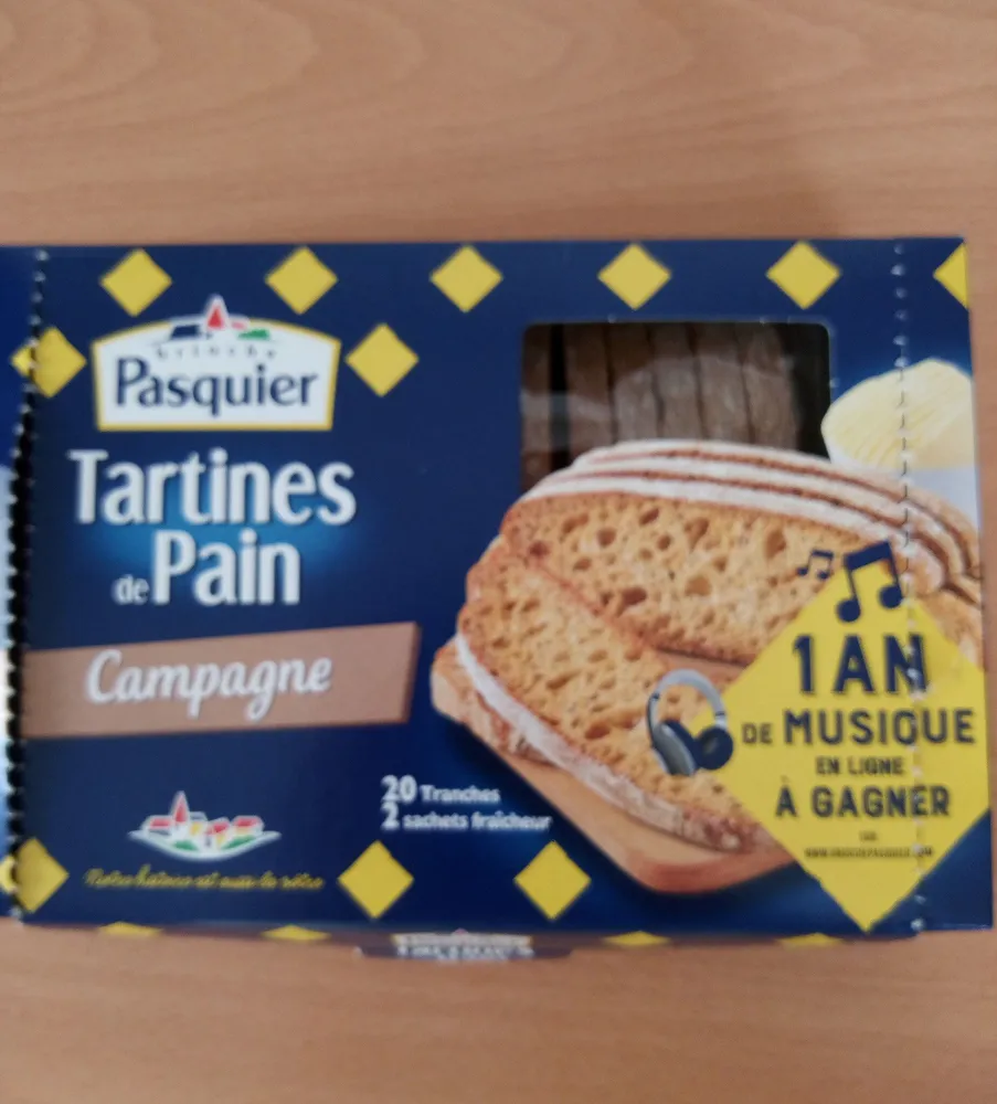 tartines de pain campagne