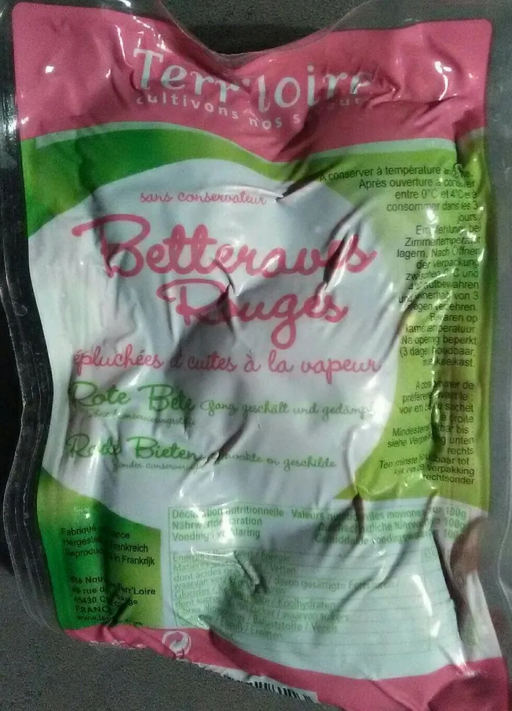 Betterave sous vide  catégorie 1