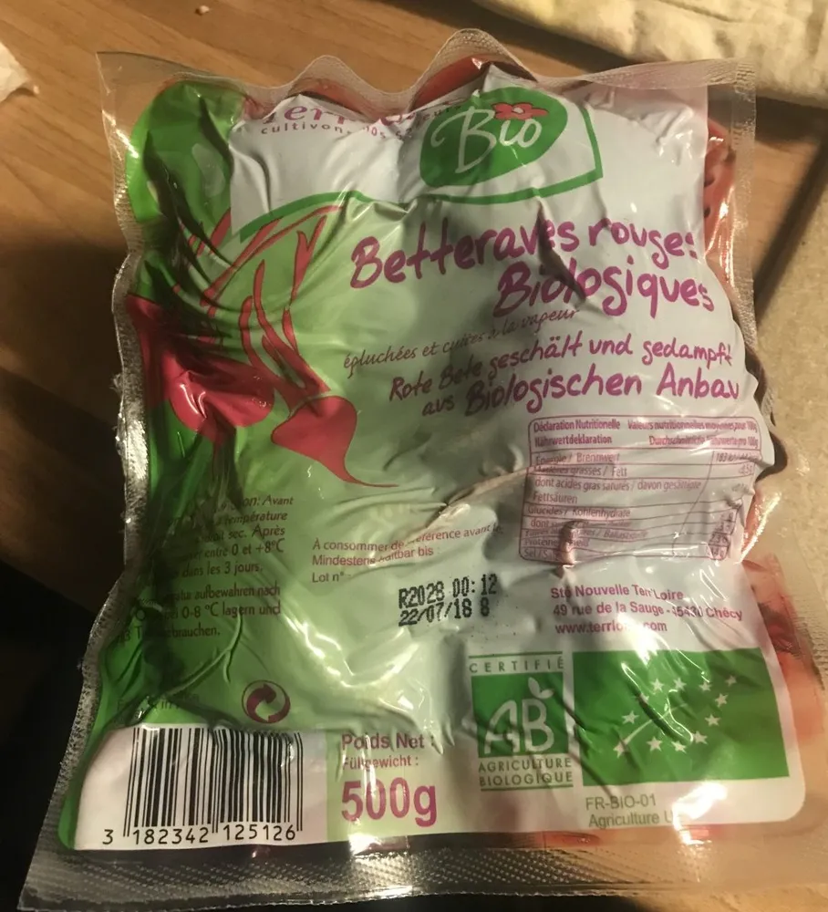 Betteraves Rouges Cuites et Épluchées