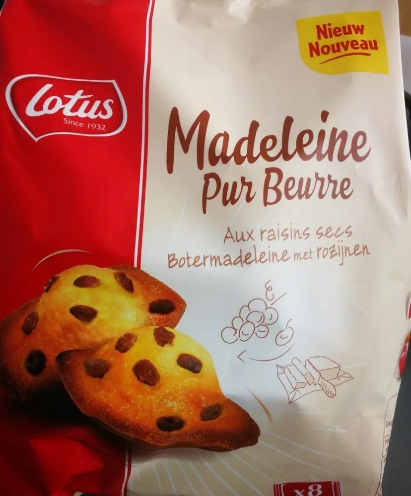 Madeleines pur beurre aux raisins secs
