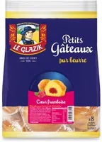 LE GLAZIK Petits gateaux - cœur Framboise - 304g (8x1p)