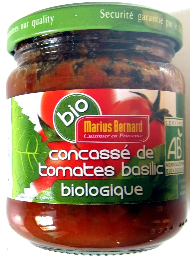 Concassé de tomates basilic biologique