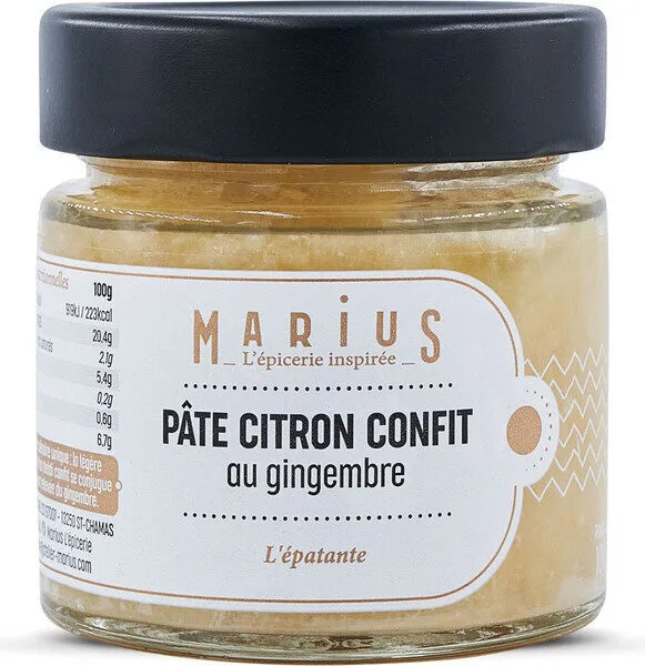 Pâte de citron confit au gingembre