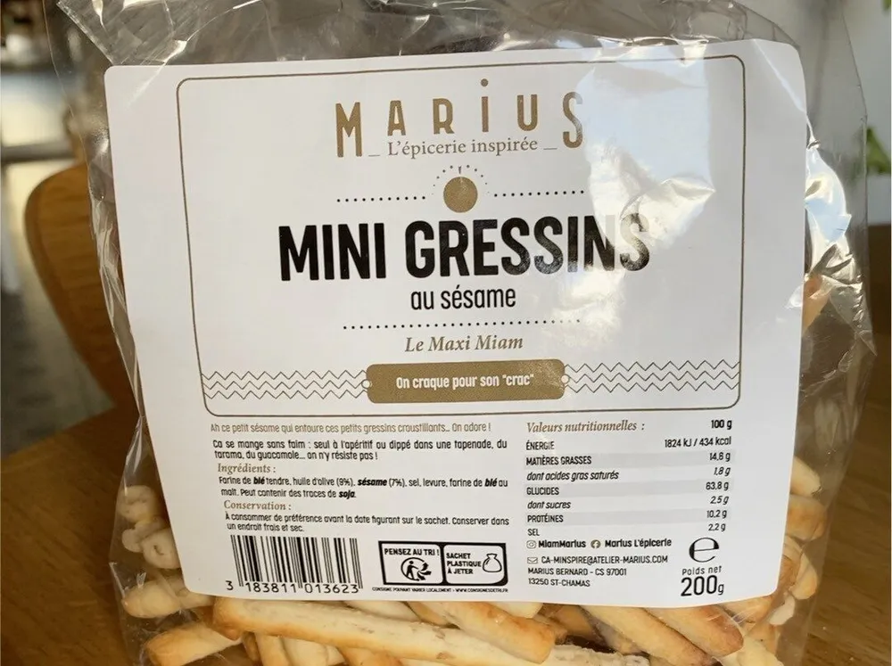 mini gressins au sésame