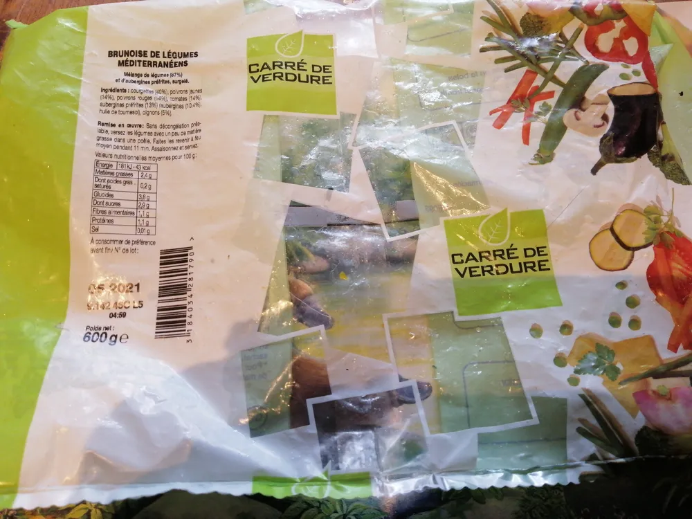 Brunoise de légumes méditerranéens