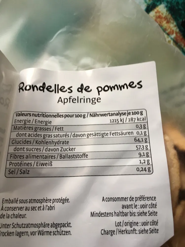 POMMES EN RONDELLES