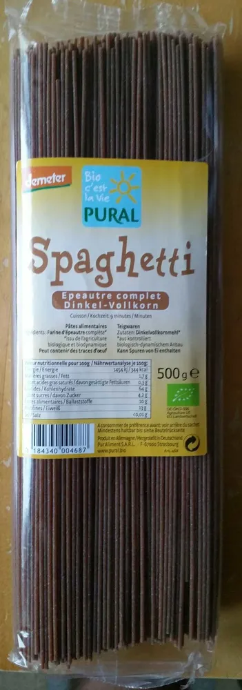 Spaghetti épeautre complet