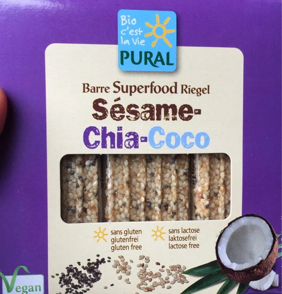 Barre sesame chia coco