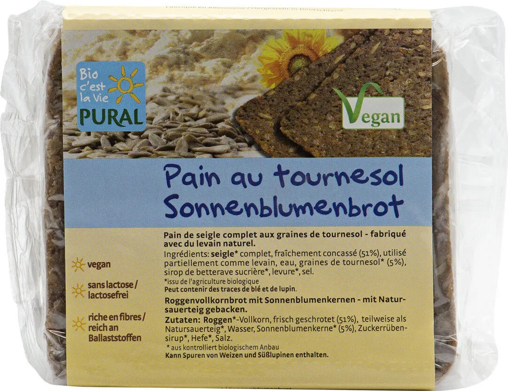 Pain complet graines de tournesol