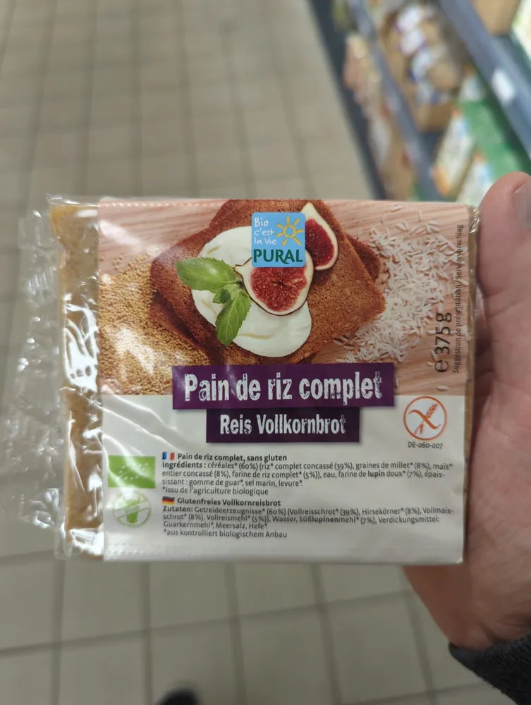 Pain de riz complet