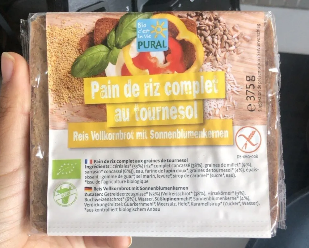 Panne de riz complet au tournesol