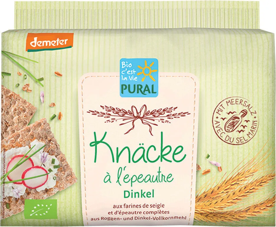 Knäcke à l'épeautre Dinkel aux farines de seigle et d'épeautre complètes