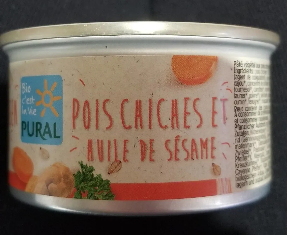 Pois chiches et huile de sésame