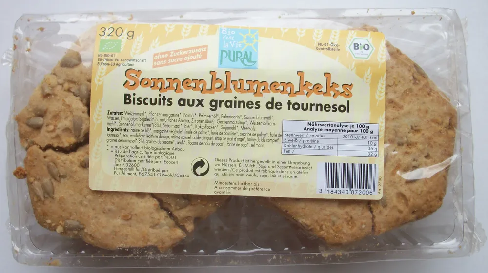 Biscuits aux graines de tournesol