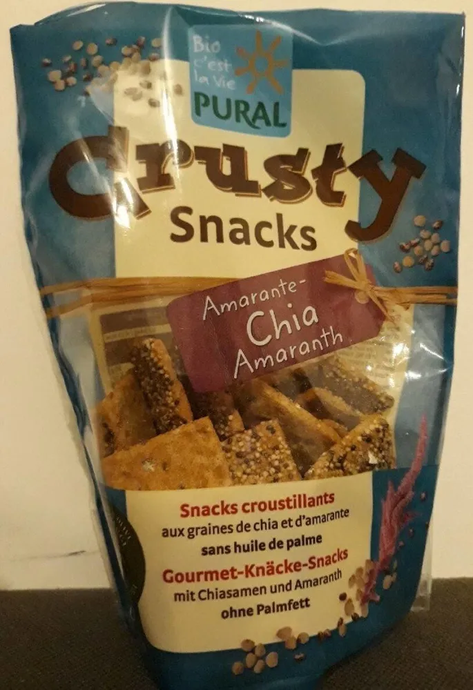 Snacks croustillants aux graines de chia et d'amarante
