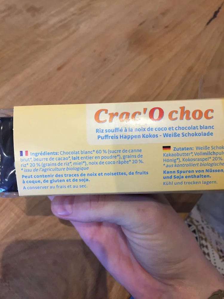 Crac'o Choc, Kokos Weiße Schokolade