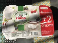 Fromages frais en faisselles 4x100g + 2x100g gratuits