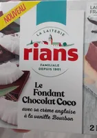 Le fondant chocolat coco rians