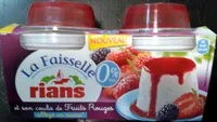 Faisselle et coulis de fruit rouge 0%