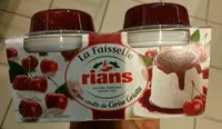 La faisselle et son coulis de cerise griotte