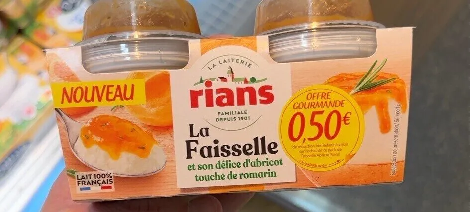 La Faisselle et son délice d'abricot touche de romarin