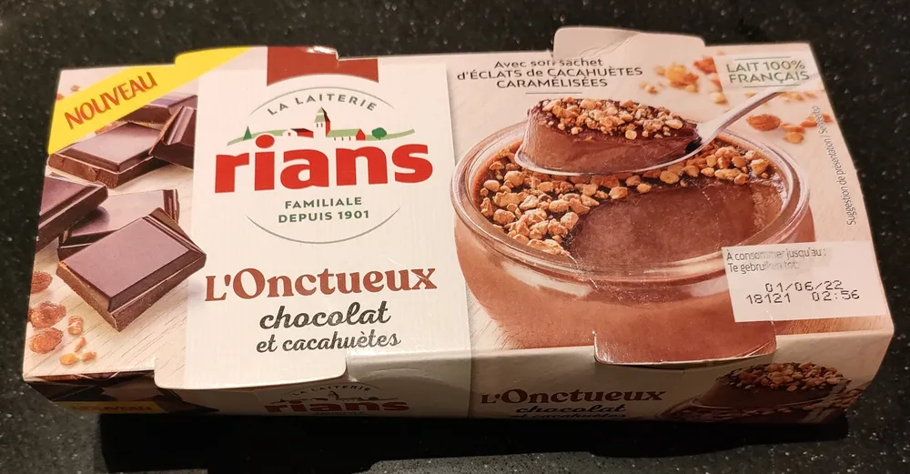 L'onctueux chocolat et cacahuètes