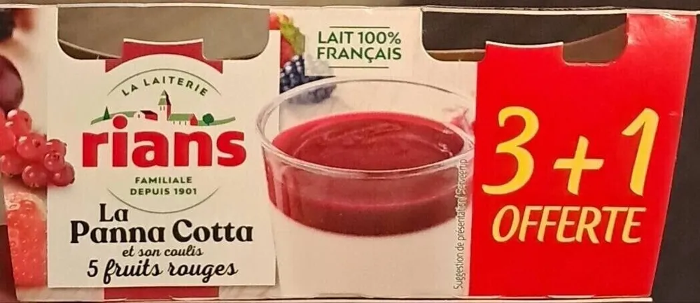La Panna Cotta et son coulis 5 fruits rouges