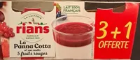 La Panna Cotta et son coulis 5 fruits rouges