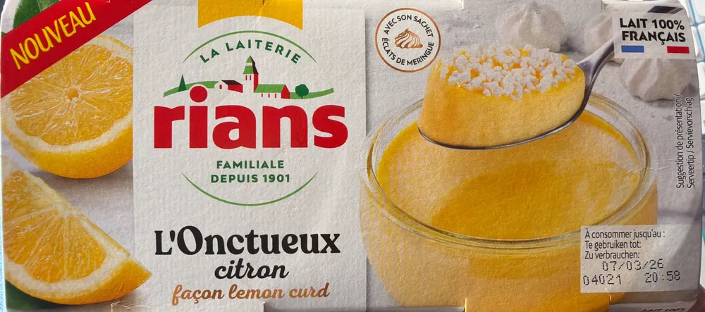 L'Onctueux citron façon lemon curd