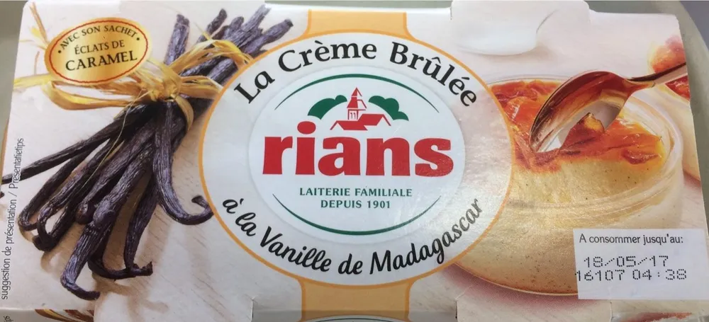La crème brûlée à la vanille de Madagascar