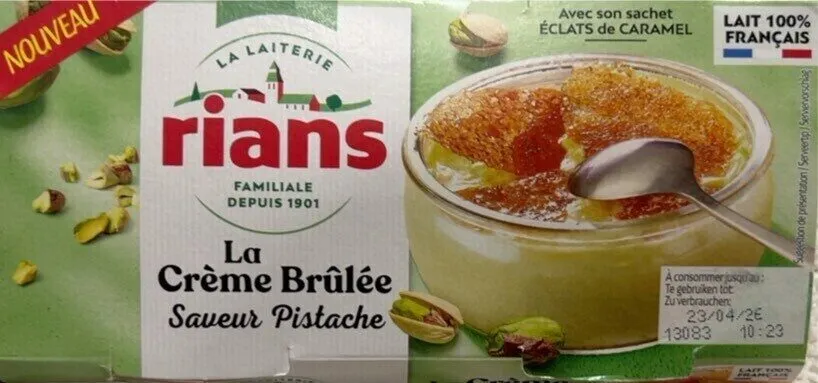 Crème brulée Pistache