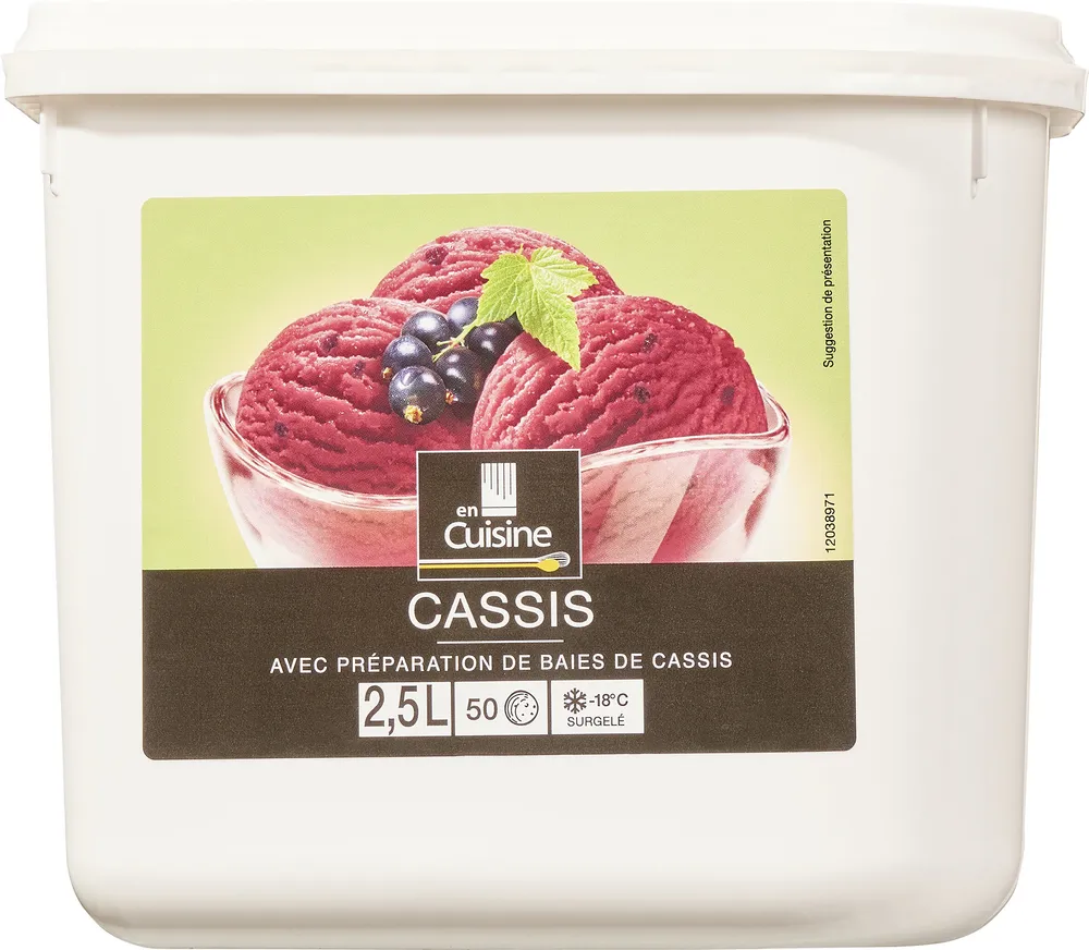 Cassis avec preparation de baies de cassis