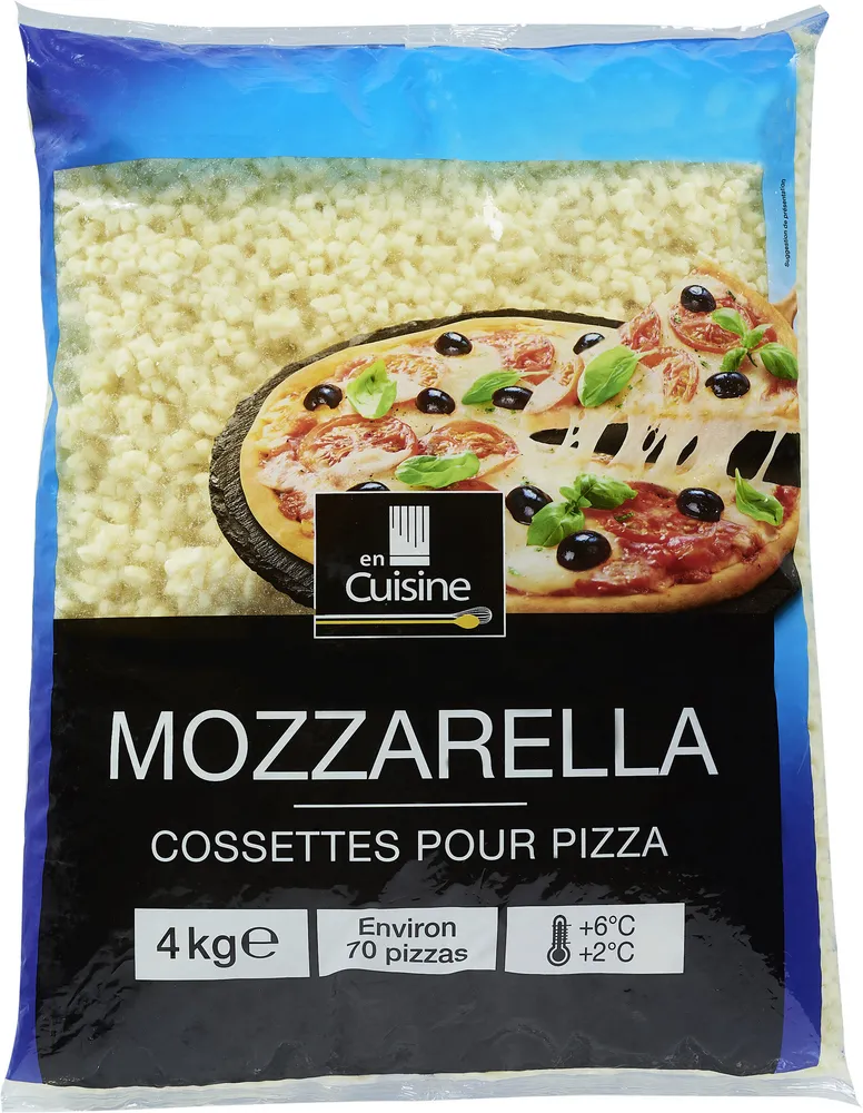 Mozzarella - cossettes pour pizza