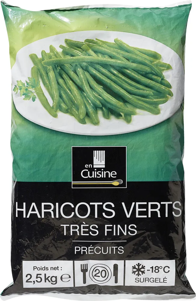 Haricots verts très fins précuits