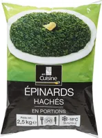 Épinards hachés en portions