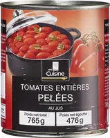 Tomates entières pelées