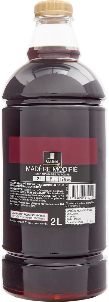 MADÈRE MODIFIÉ SALÉ aromatisé au POIVRE